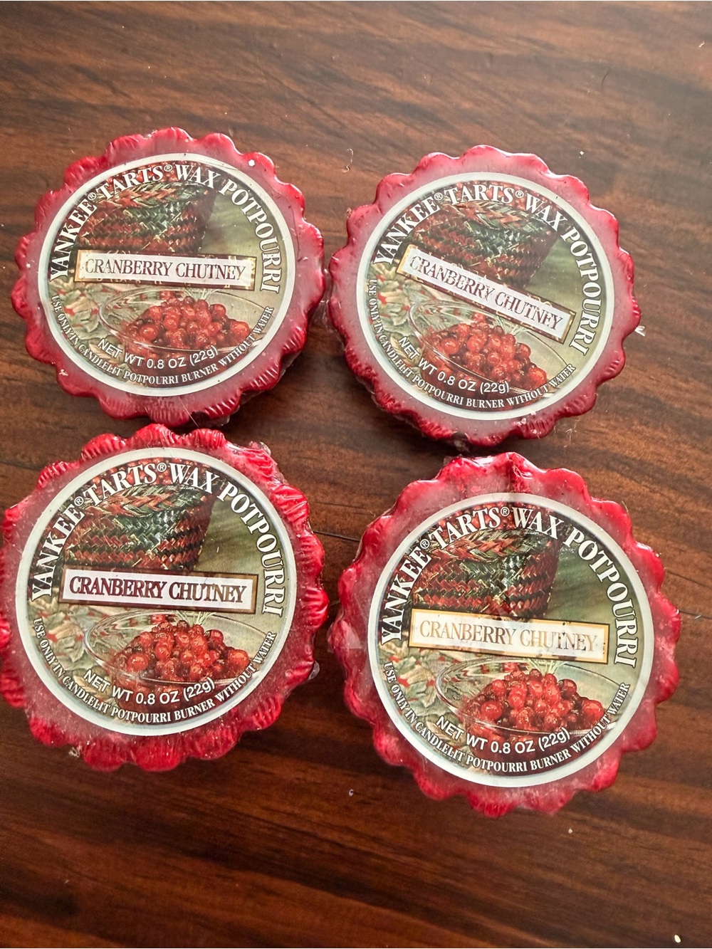 4-Cranberry Chutney Wax Melts - Red